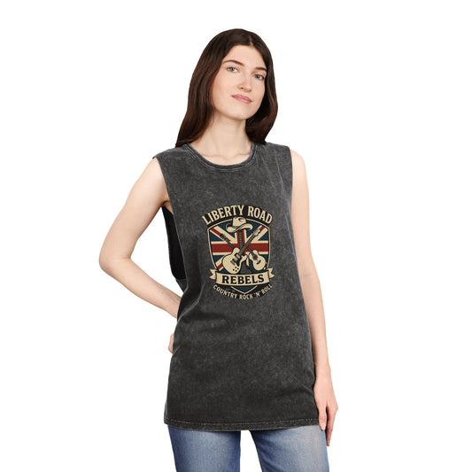 Liberty Road Rebels Britannia Unisex Stonewash Tank Top Singlet