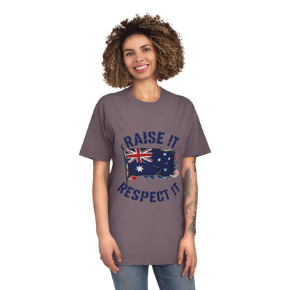 Raise It Respect It Australian Pride Unisex Faded T-Shirt