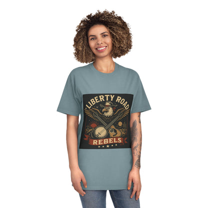 Liberty Road Rebels Vintage Americana Style Unisex Faded Tee T-Shirt