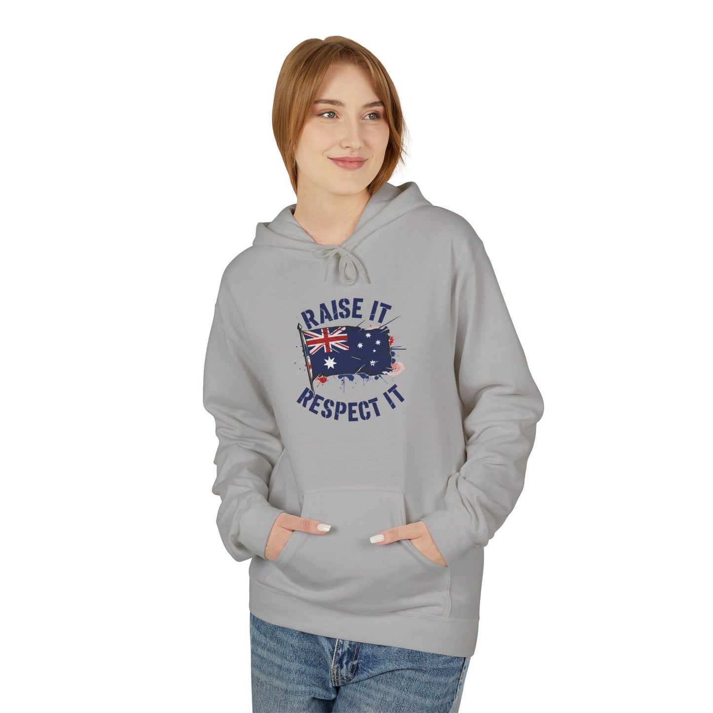 Unisex Raise It Respect It Australian Flag Hoodie