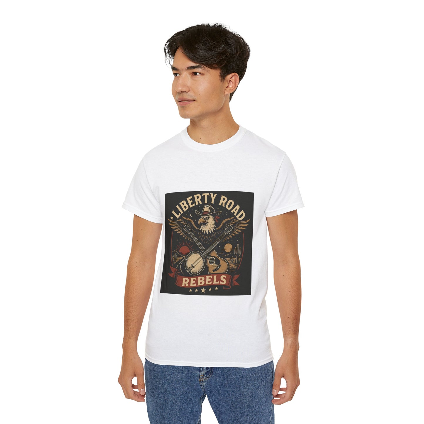 Liberty Road Rebels Vintage Americana Style Unisex Tee T-Shirt