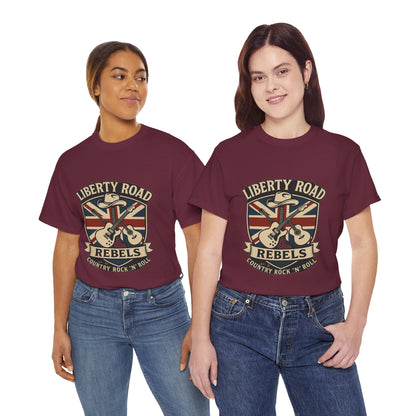 Liberty Road Rebels Britannia Rock 'n' Roll Rebels Tee Unisex Heavy Cotton T-Shirt