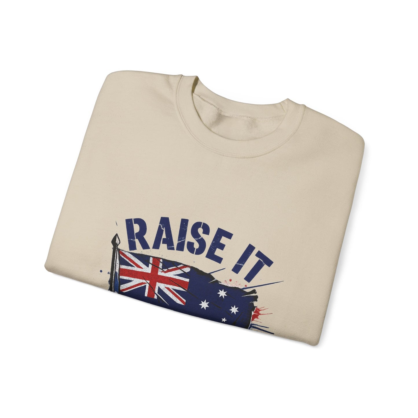 Raise It Respect It Australia Flag UniSex Crewneck Sweatshirt