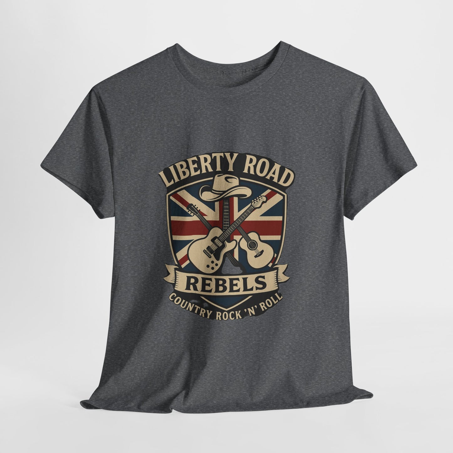 Liberty Road Rebels Britannia Rock 'n' Roll Rebels Tee Unisex Heavy Cotton T-Shirt