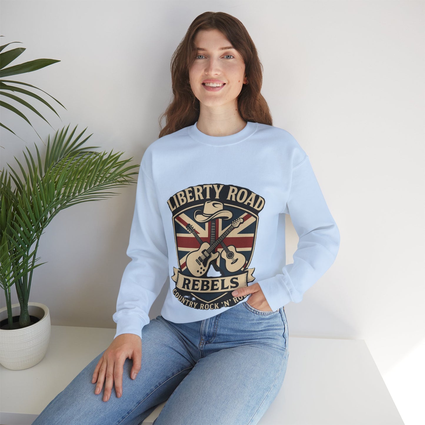 Liberty Road Rebels Britannia Sweatshirt Unisex Crewneck Longsleeve T-Shirt