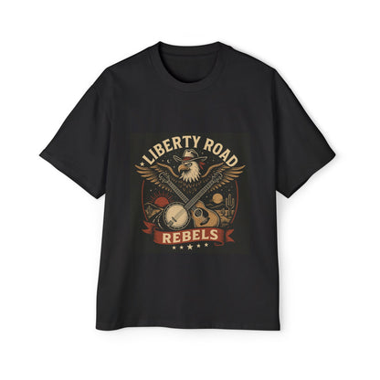 Liberty Road Rebels Vintage Americana Style Oversized Tee T-Shirt