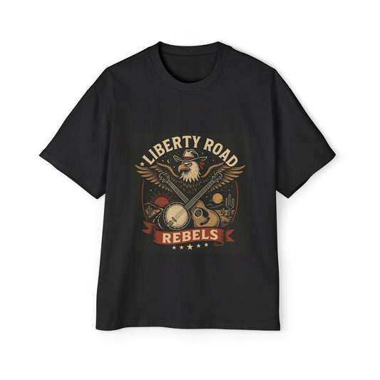Liberty Road Rebels Vintage Americana Style Oversized Tee T-Shirt