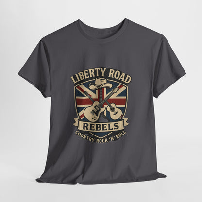 Liberty Road Rebels Britannia Rock 'n' Roll Rebels Tee Unisex Heavy Cotton T-Shirt