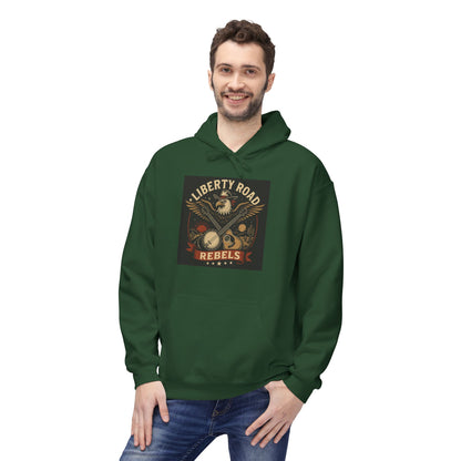 Liberty Road Rebels Vintage Americana Style Soft Fleece Hoodie