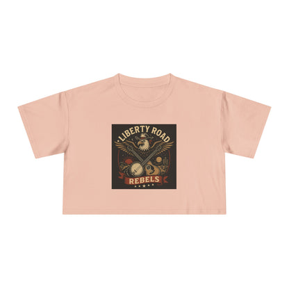 Liberty Road Rebels Vintage Americana Style Crop Tee