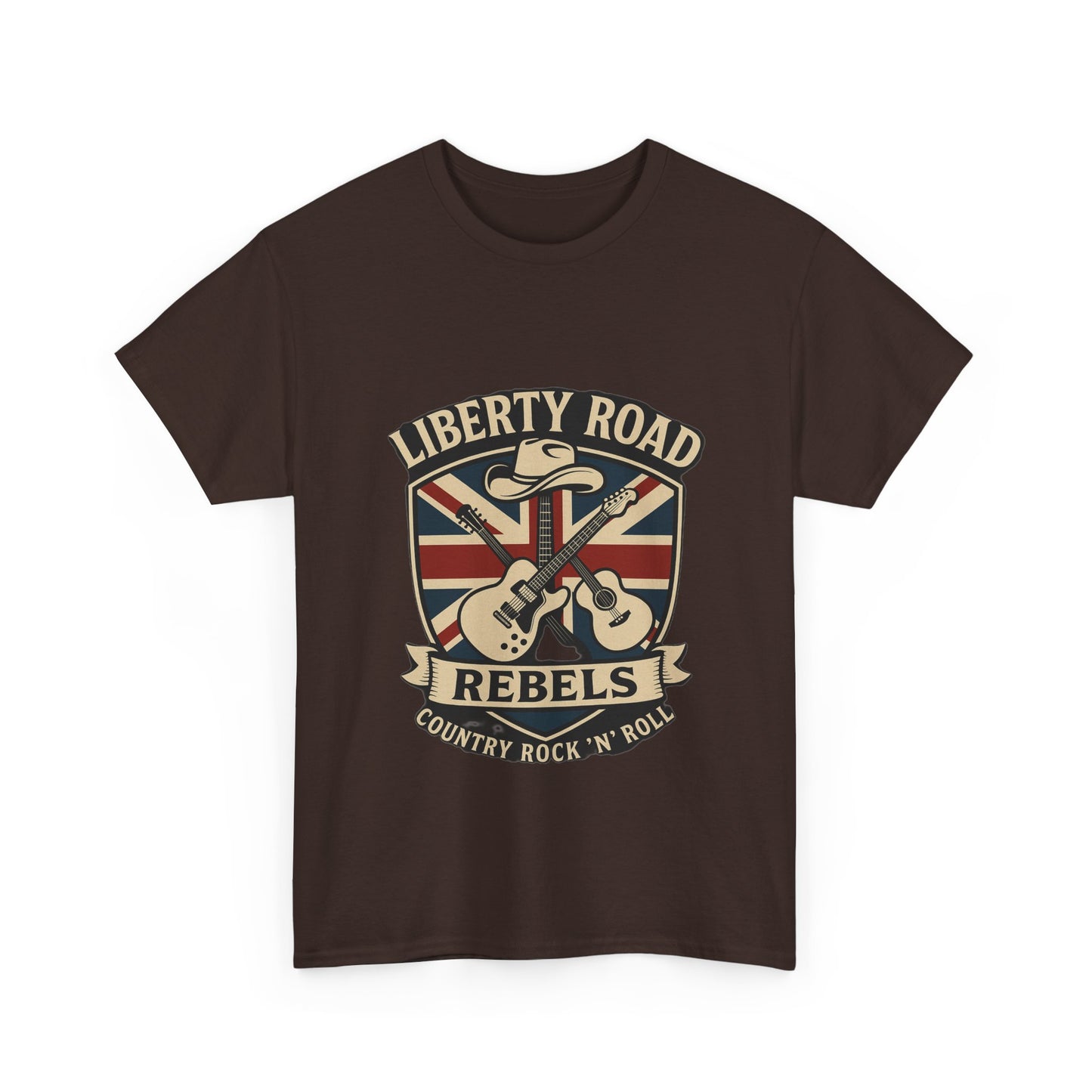 Liberty Road Rebels Britannia Rock 'n' Roll Rebels Tee Unisex Heavy Cotton T-Shirt