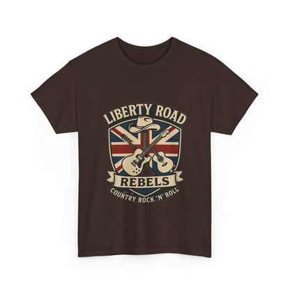 Liberty Road Rebels Britannia Rock 'n' Roll Rebels Tee Unisex Heavy Cotton T-Shirt