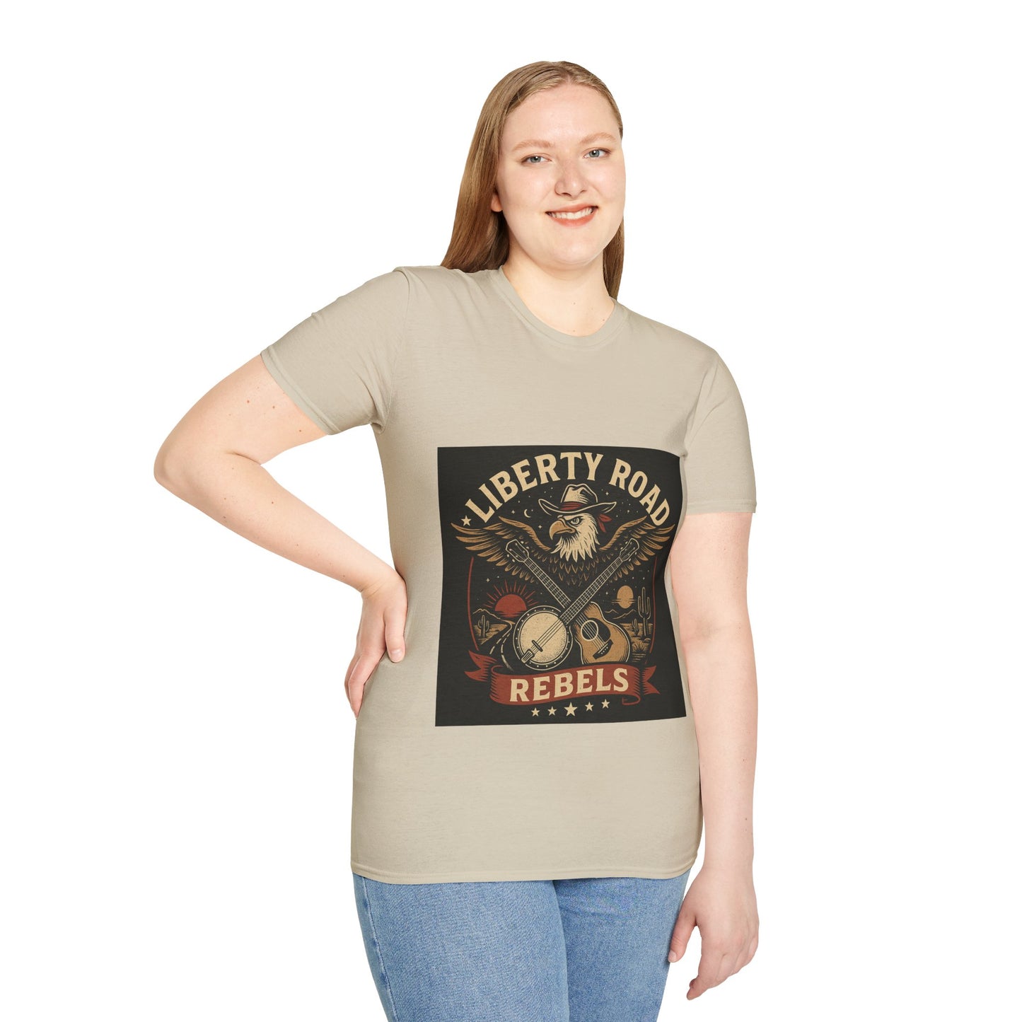 Liberty Road Rebels Vintage Americana Style T-Shirt