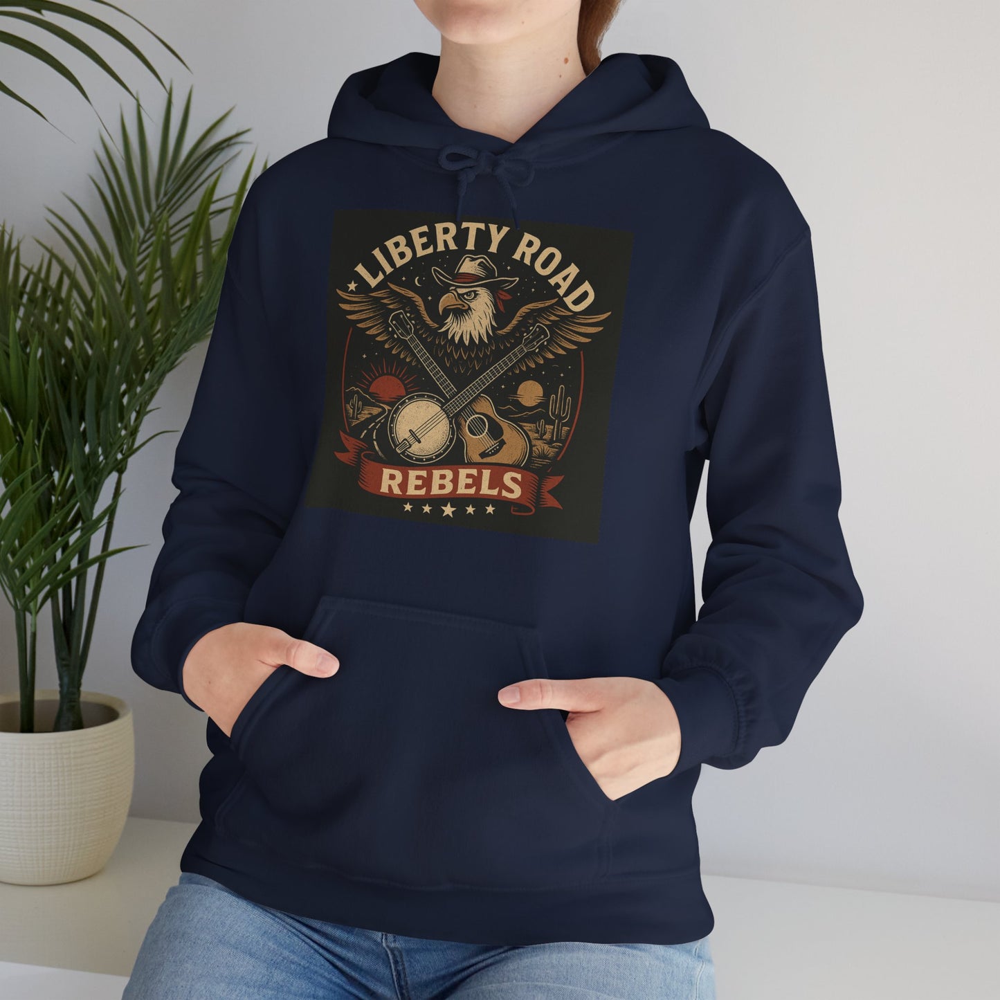 Liberty Road Rebels Vintage Americana Style Sweatshirt Unisex Hoodie