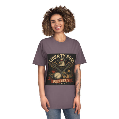Liberty Road Rebels Vintage Americana Style Unisex Faded Tee T-Shirt