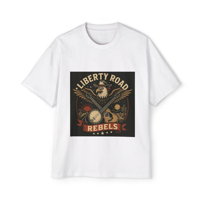 Liberty Road Rebels Vintage Americana Style Oversized Tee T-Shirt
