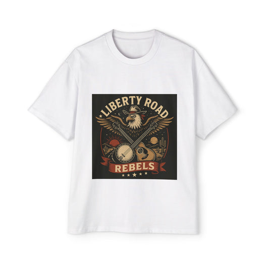 Liberty Road Rebels Vintage Americana Style Oversized Tee T-Shirt