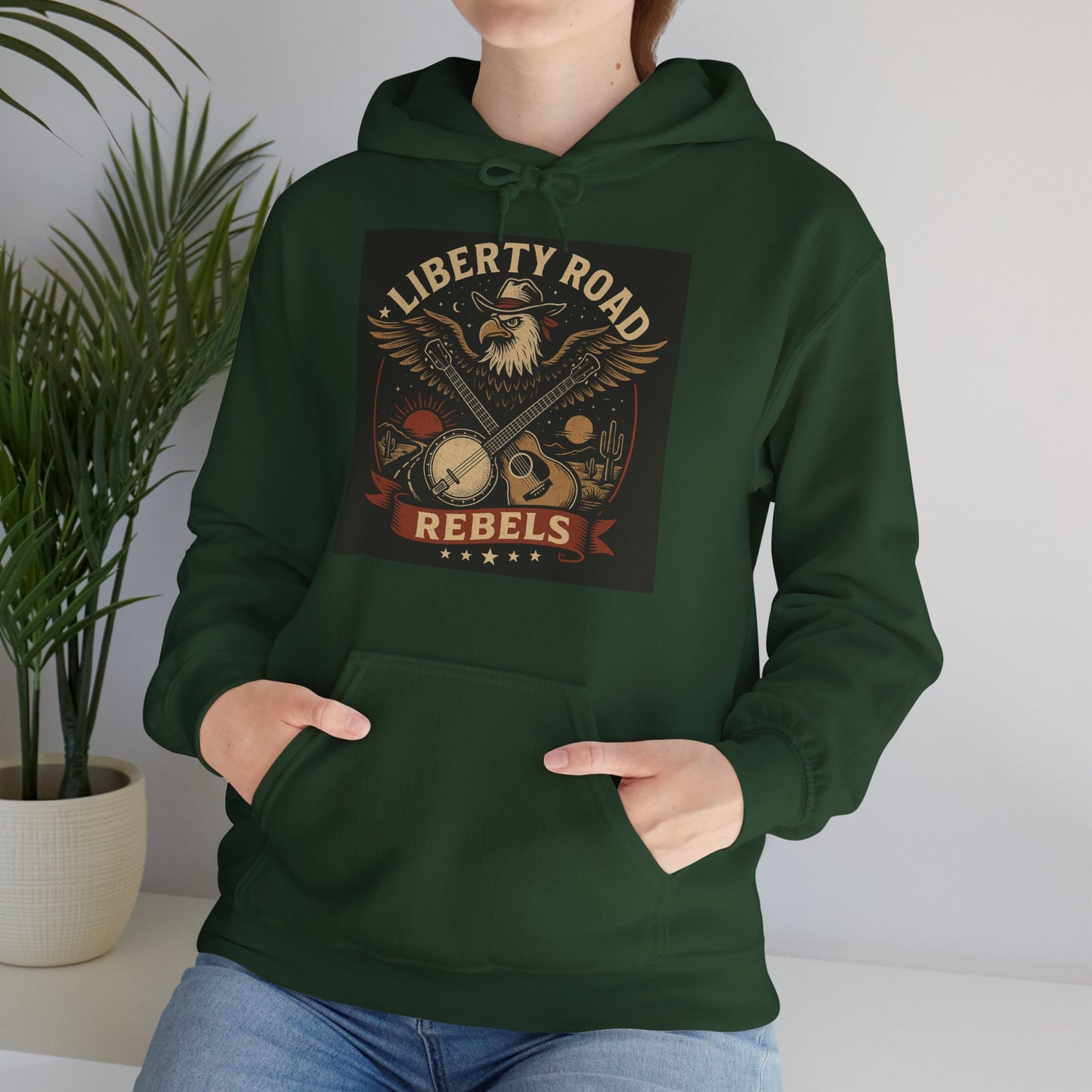Liberty Road Rebels Vintage Americana Style Sweatshirt Unisex Hoodie