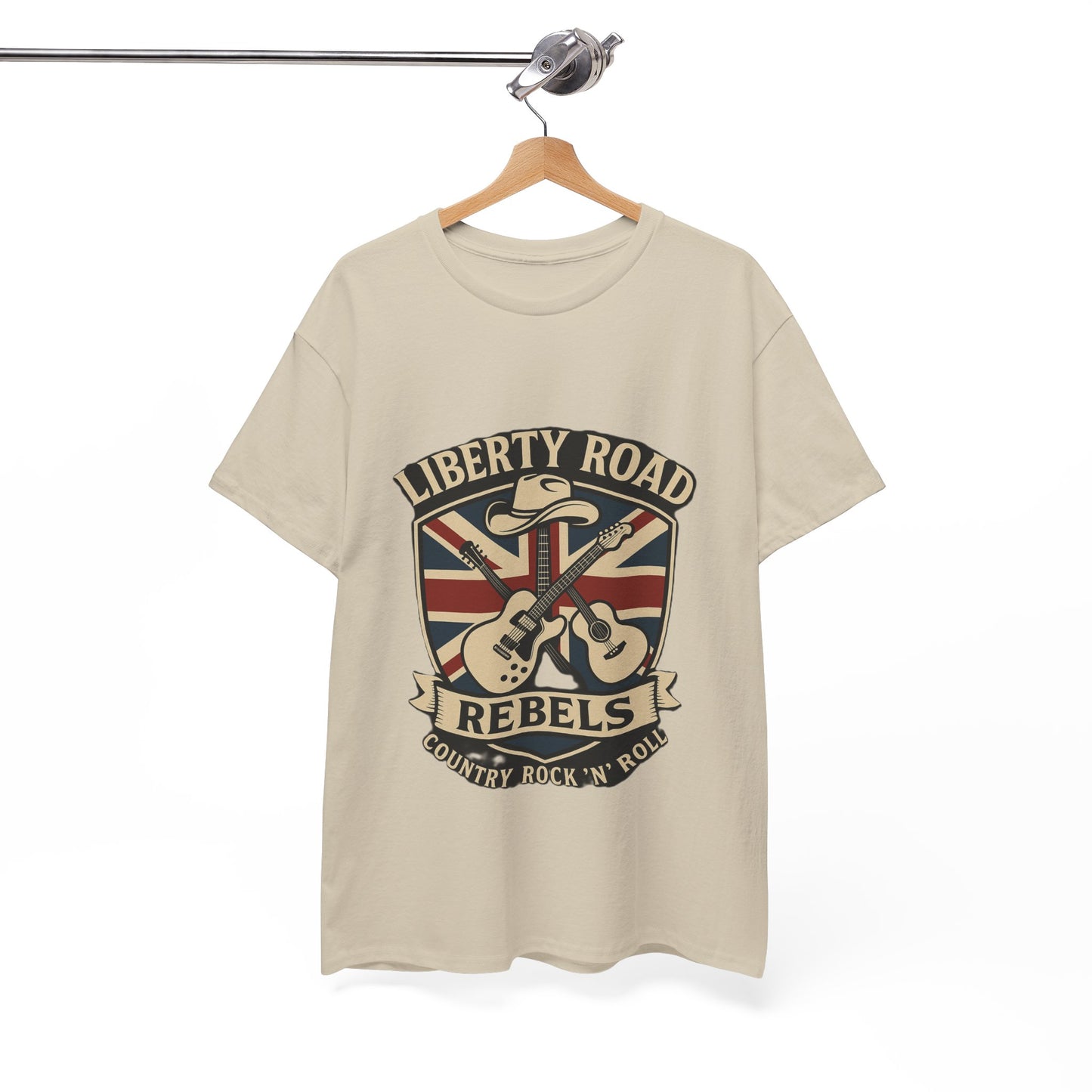 Liberty Road Rebels Britannia Rock 'n' Roll Rebels Tee Unisex Heavy Cotton T-Shirt
