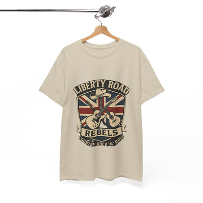 Liberty Road Rebels Britannia Rock 'n' Roll Rebels Tee Unisex Heavy Cotton T-Shirt