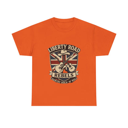 Liberty Road Rebels Britannia Rock 'n' Roll Rebels Tee Unisex Heavy Cotton T-Shirt