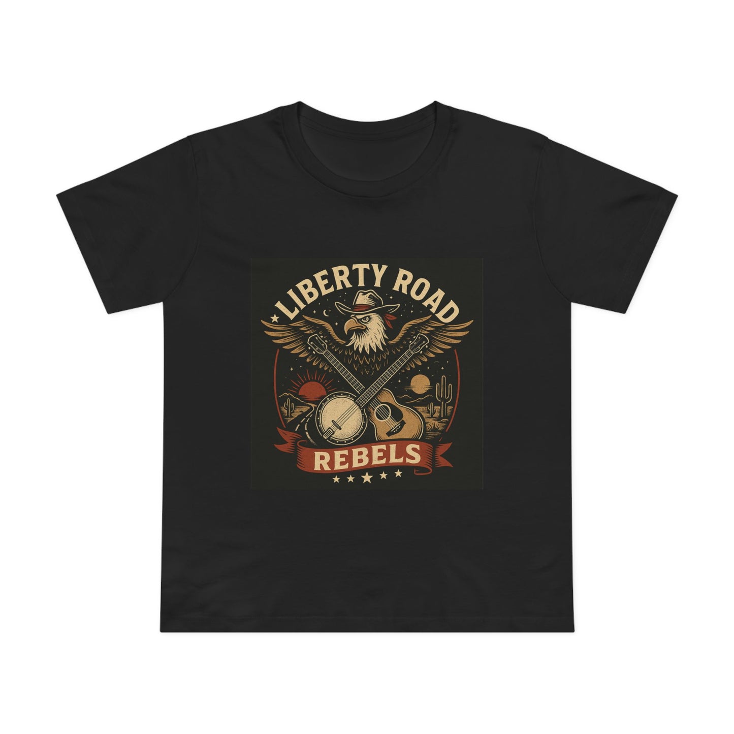 Liberty Road Rebels Vintage Americana Style Women's T-Shirt Tee