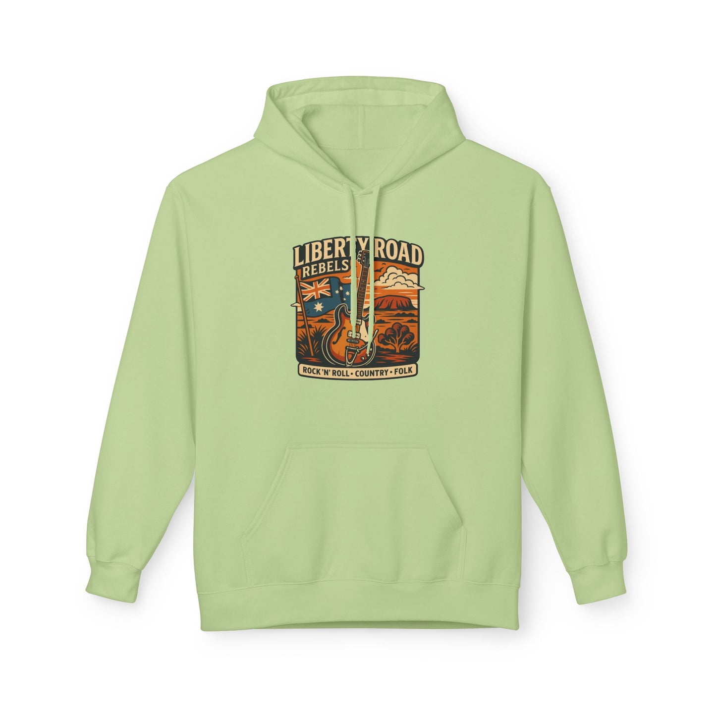 Liberty Road Rebels Vintage-Inspired Australiana Hoodie Cozy Sweatshirt