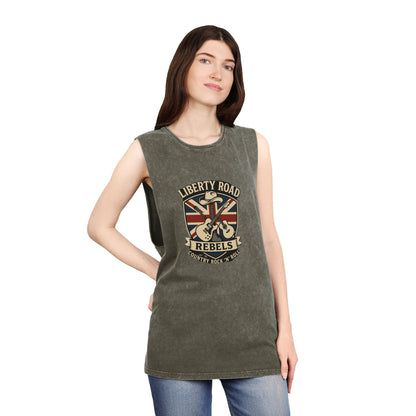 Liberty Road Rebels Britannia Unisex Stonewash Tank Top Singlet
