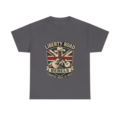 Liberty Road Rebels Britannia Rock 'n' Roll Rebels Tee Unisex Heavy Cotton T-Shirt