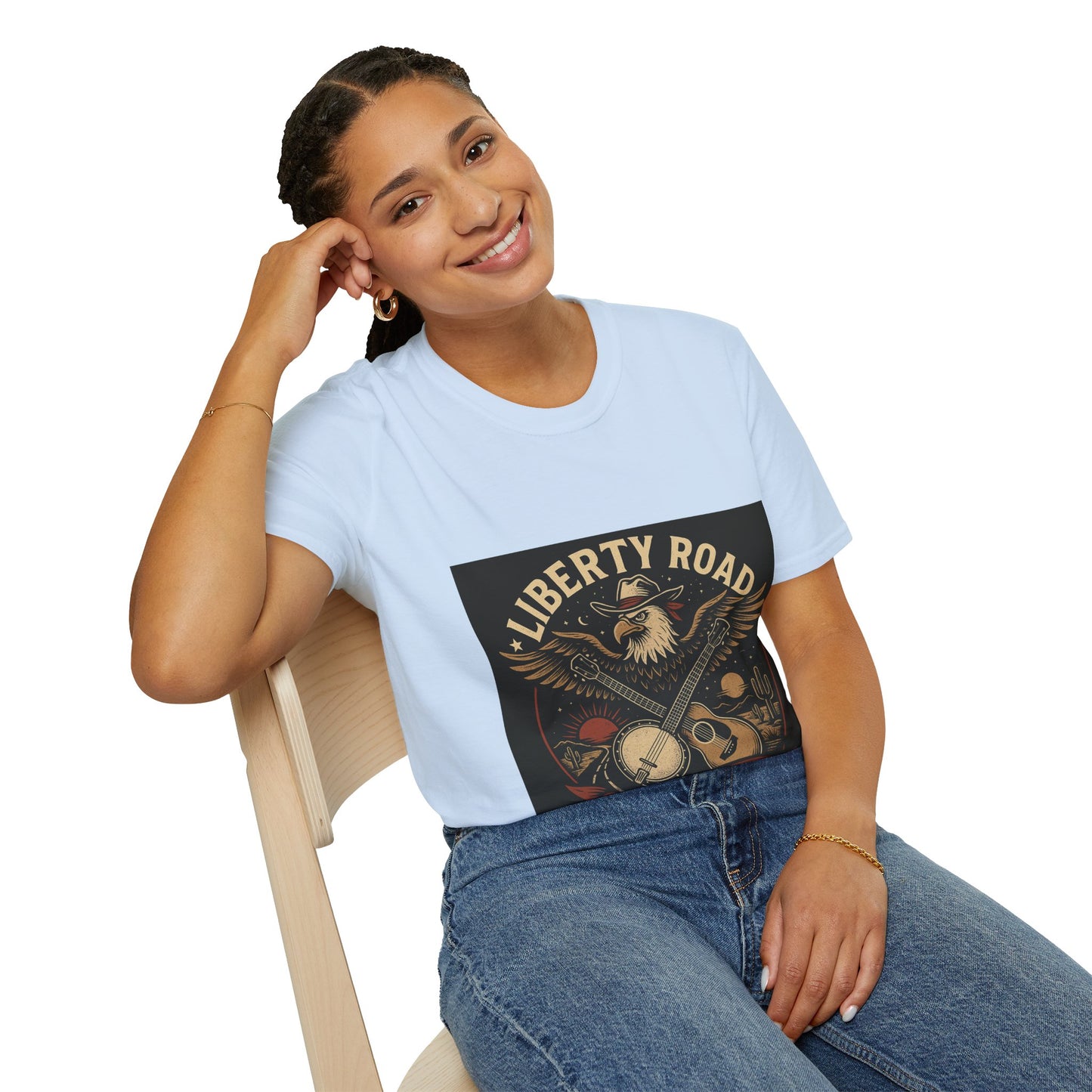 Liberty Road Rebels Vintage Americana Style T-Shirt