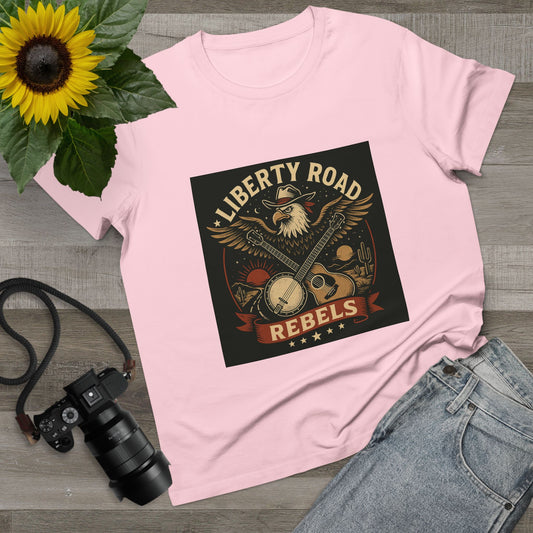Liberty Road Rebels Vintage Americana Style Women's T-Shirt Tee