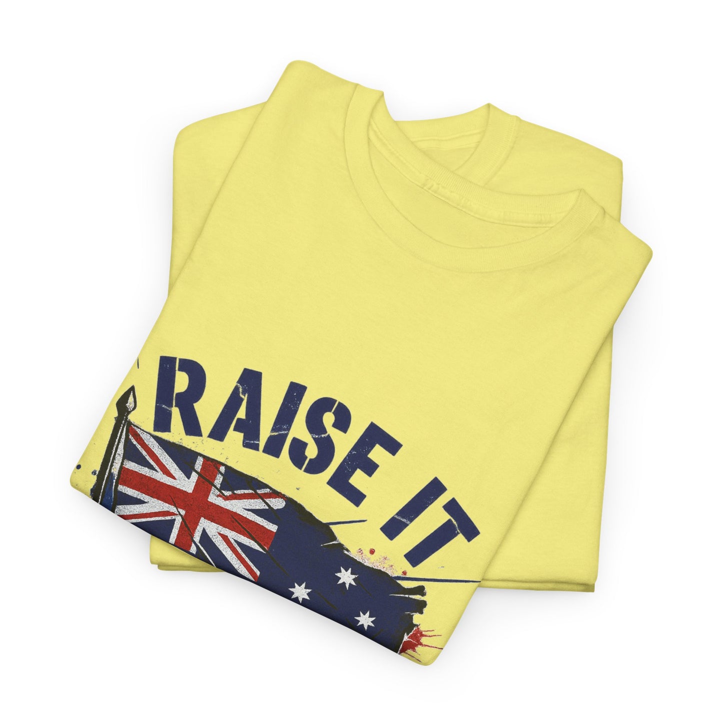 Raise It Respect It Australia Flag Unisex Graphic Tee Cotton T-Shirt