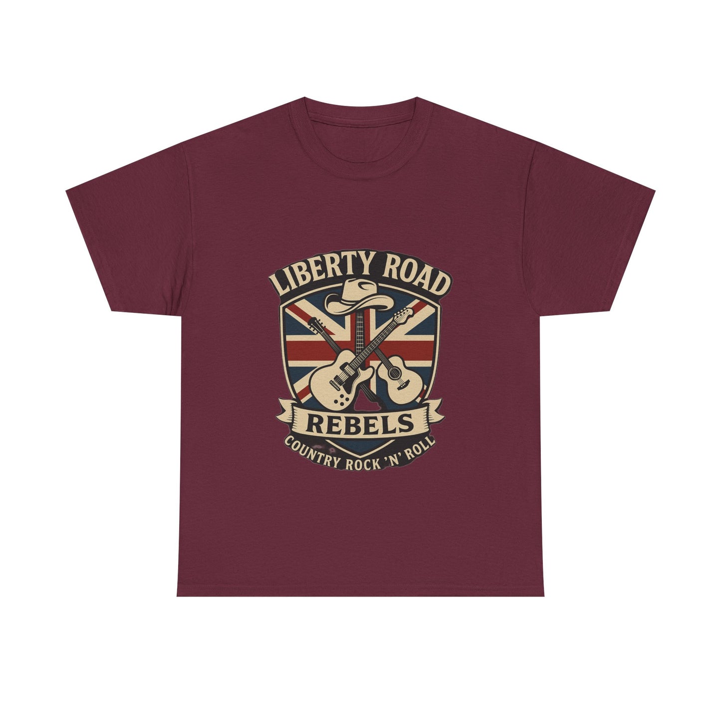 Liberty Road Rebels Britannia Rock 'n' Roll Rebels Tee Unisex Heavy Cotton T-Shirt