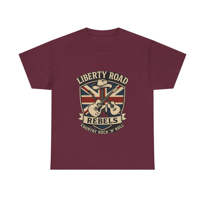 Liberty Road Rebels Britannia Rock 'n' Roll Rebels Tee Unisex Heavy Cotton T-Shirt
