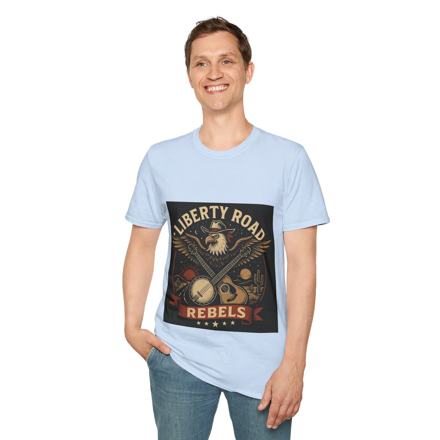 Liberty Road Rebels Vintage Americana Style T-Shirt