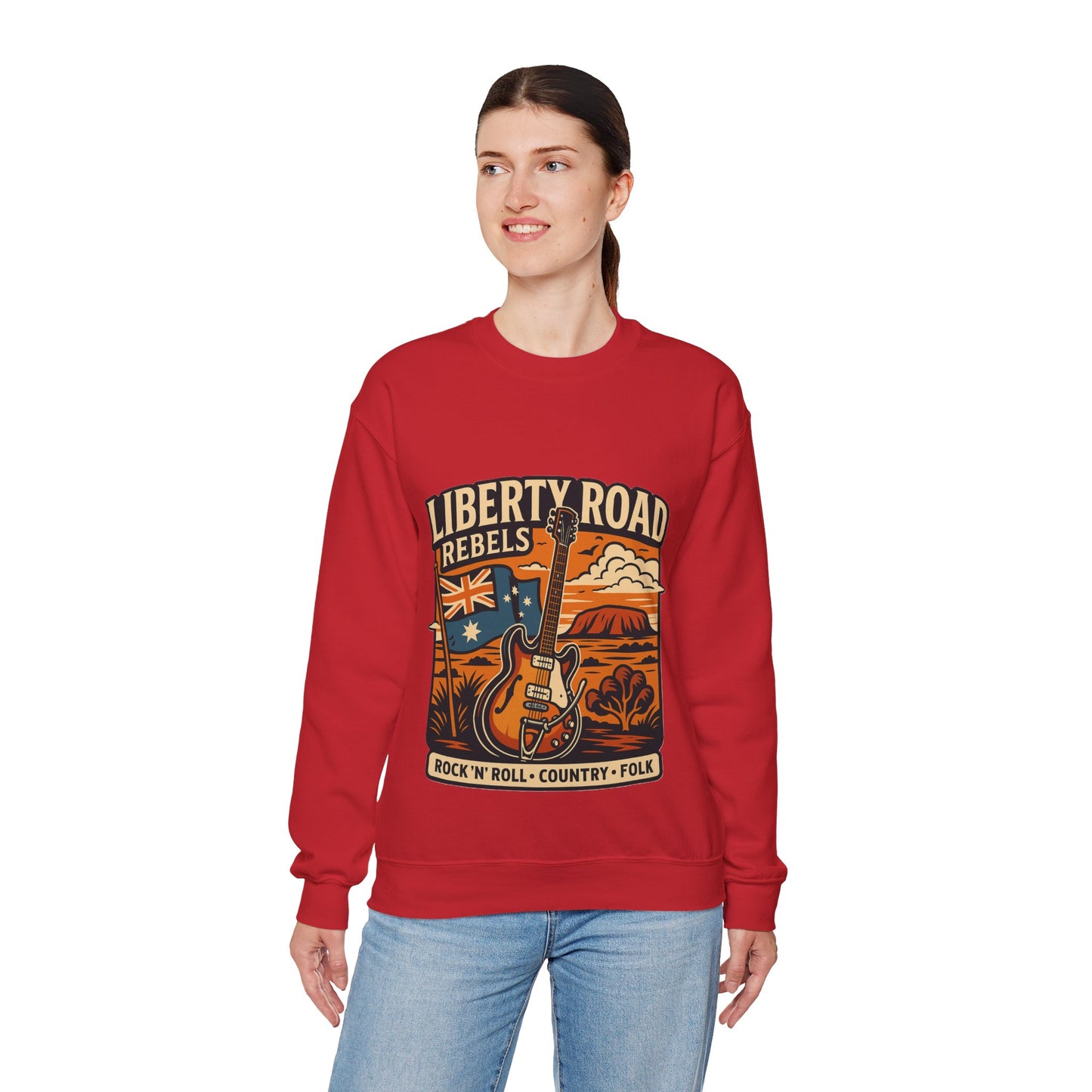 Liberty Road Rebels Australiana Cozy Crewneck Sweatshirt