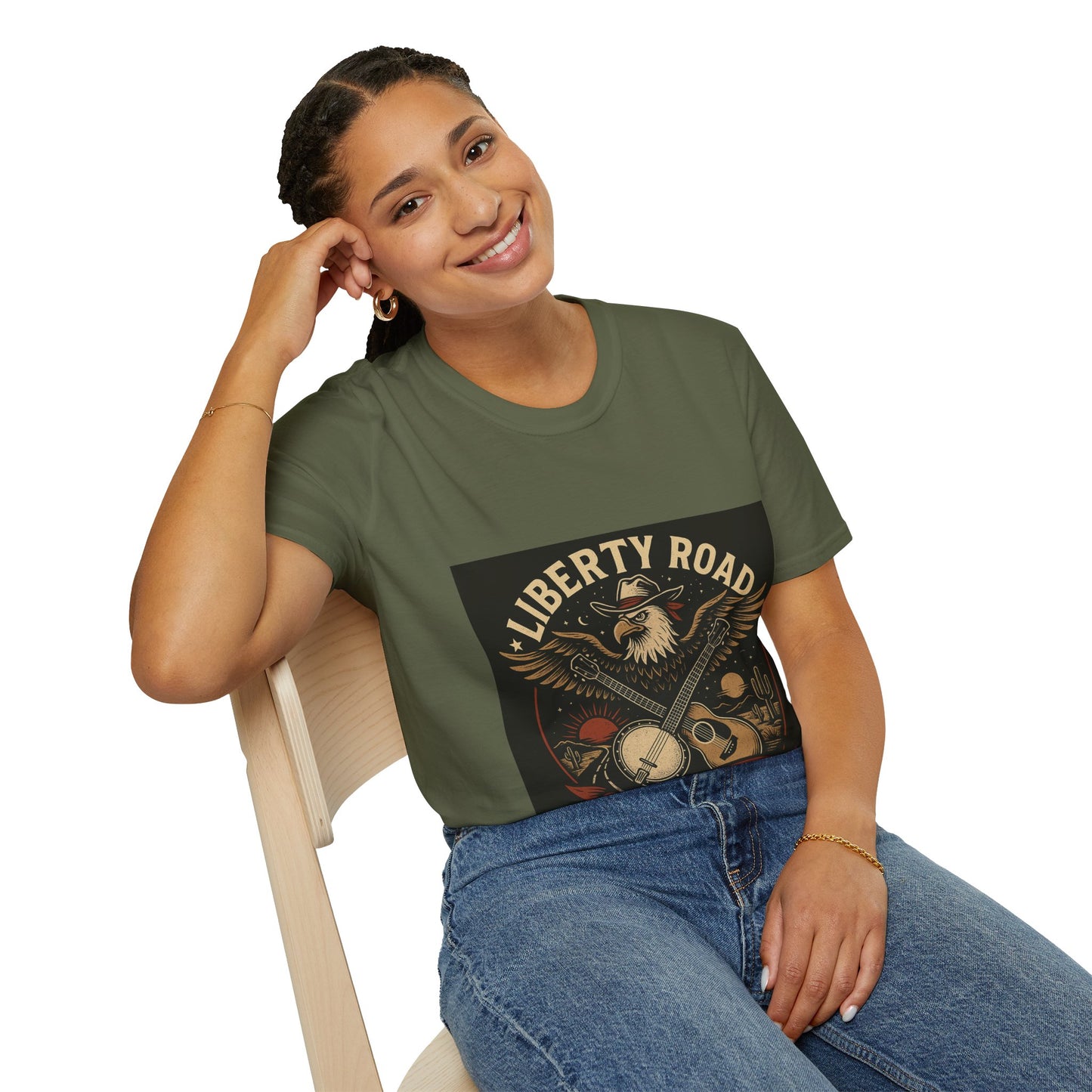 Liberty Road Rebels Vintage Americana Style T-Shirt
