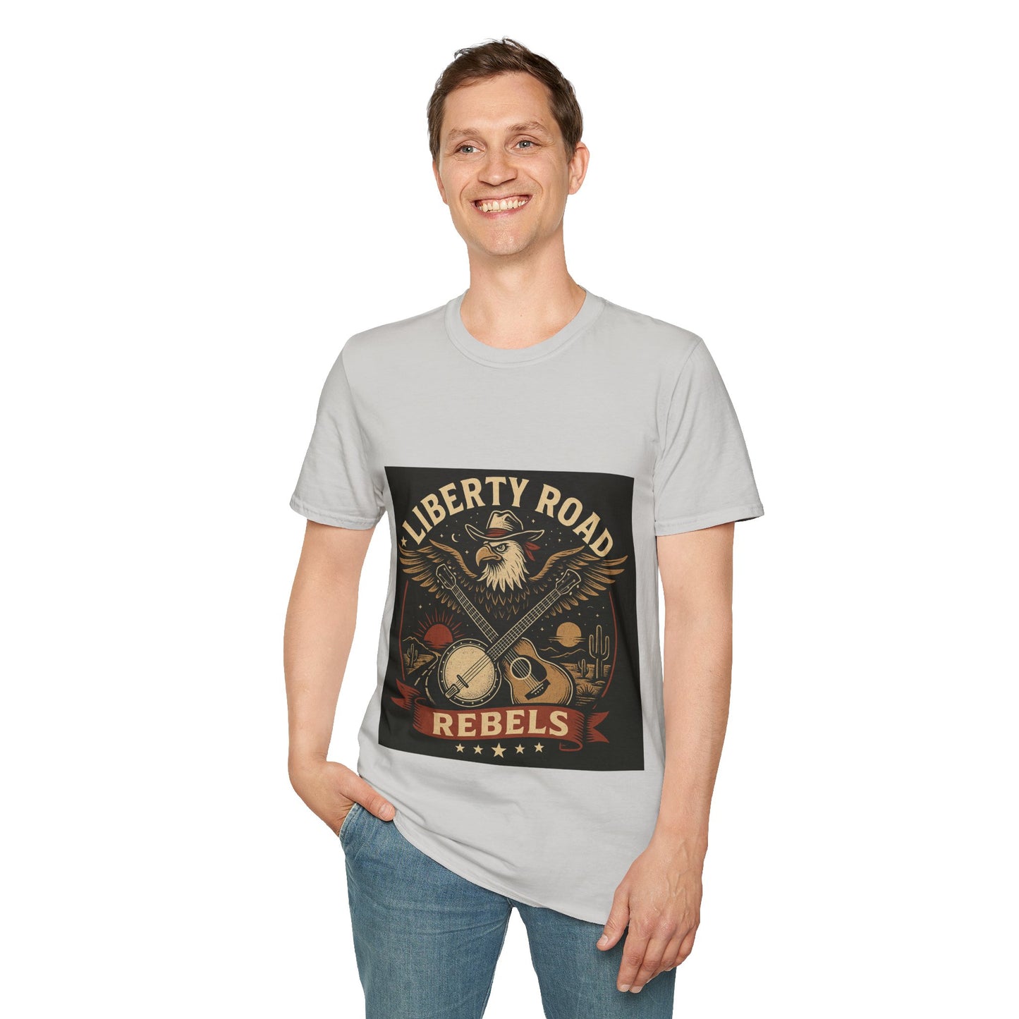 Liberty Road Rebels Vintage Americana Style T-Shirt
