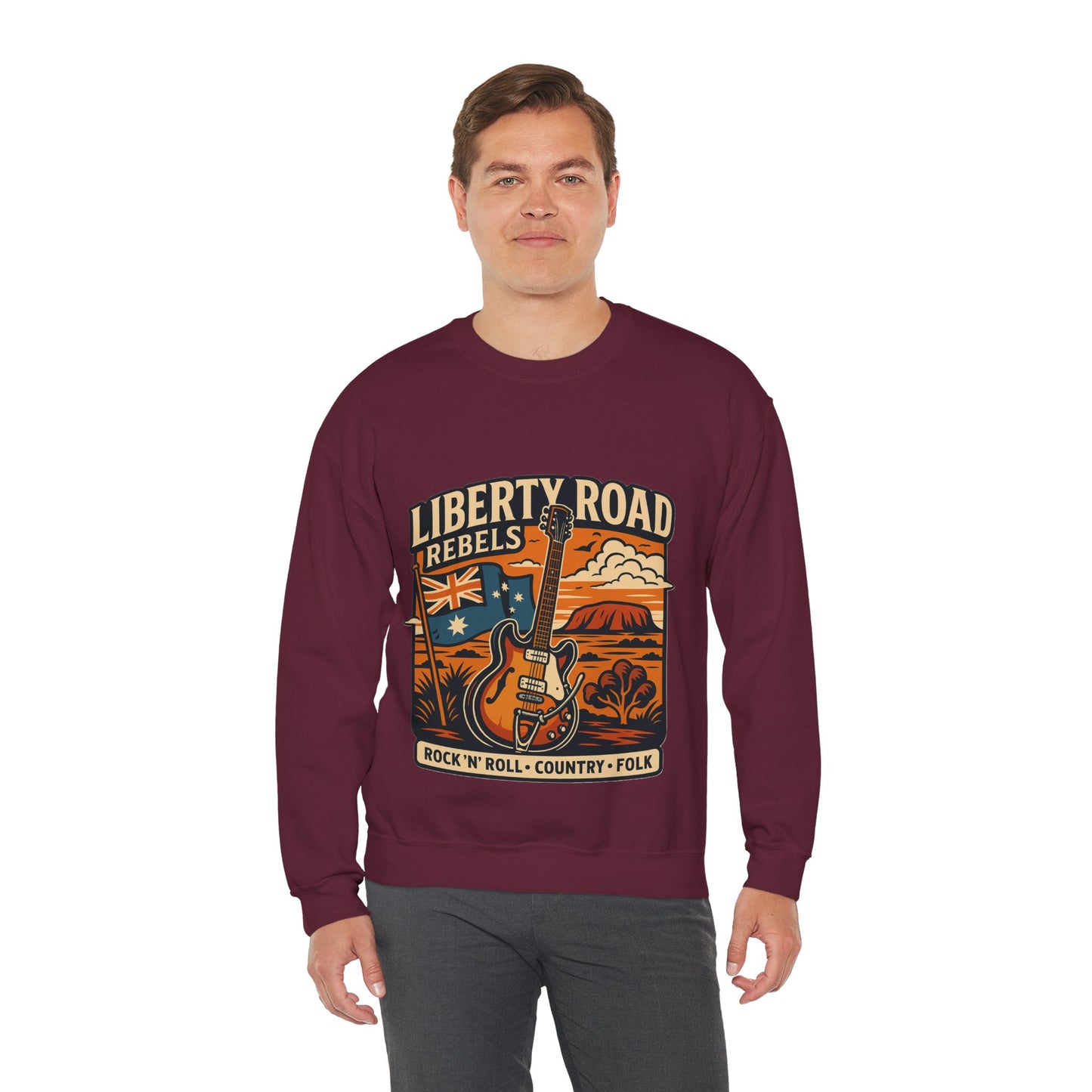 Liberty Road Rebels Australiana Cozy Crewneck Sweatshirt