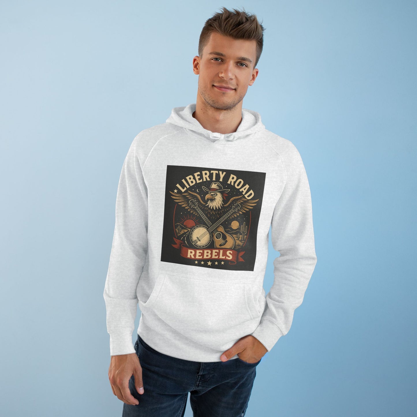 Liberty Road Rebels Vintage Americana Style Hoodie Unisex Sweatshirt