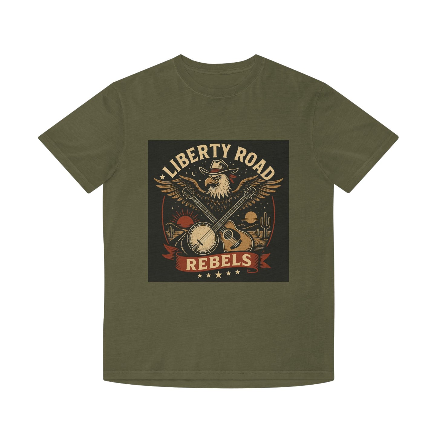 Liberty Road Rebels Vintage Americana Style Unisex Faded Tee T-Shirt
