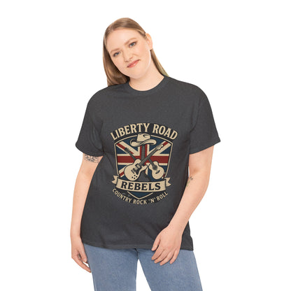 Liberty Road Rebels Britannia Rock 'n' Roll Rebels Tee Unisex Heavy Cotton T-Shirt