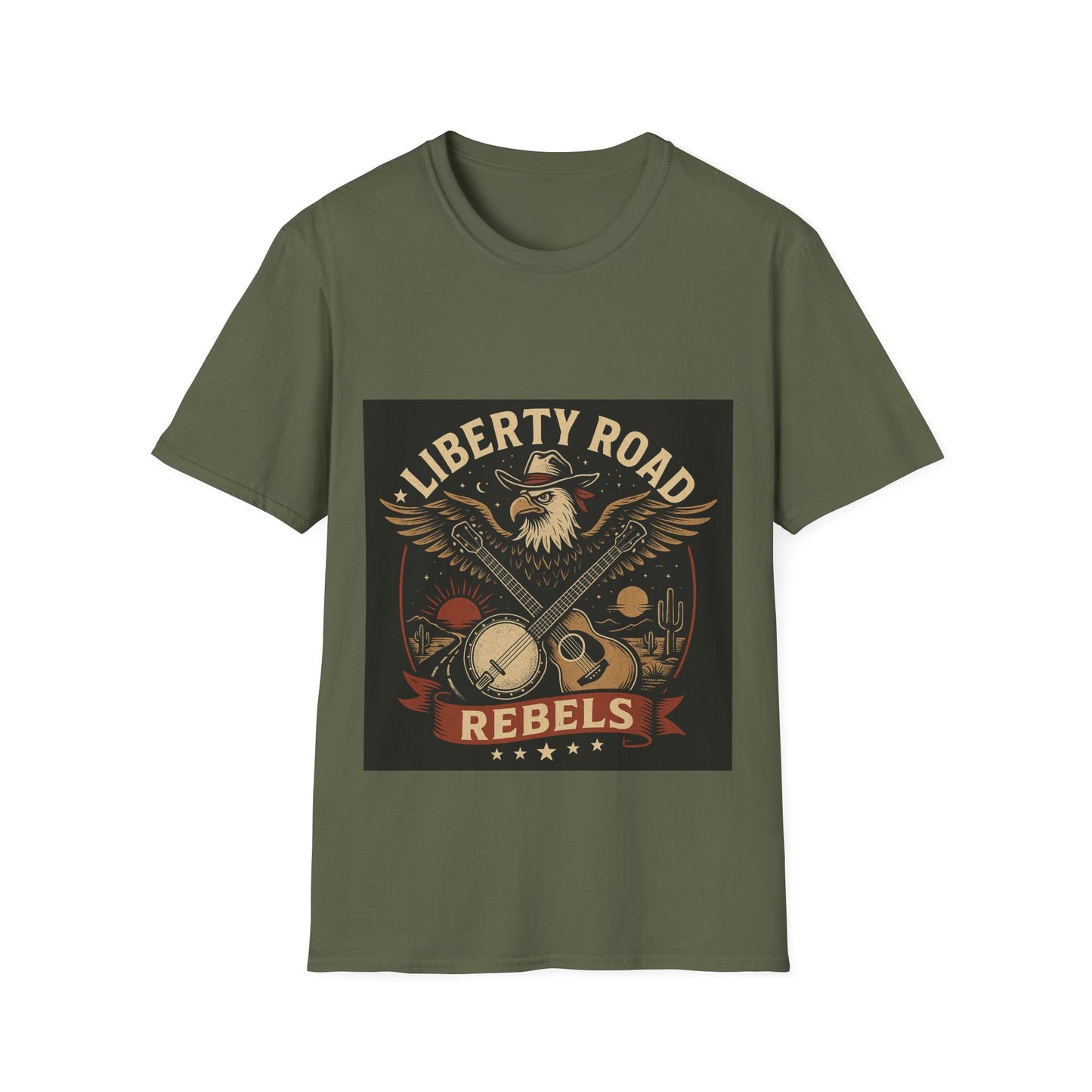 Liberty Road Rebels Vintage Americana Style T-Shirt