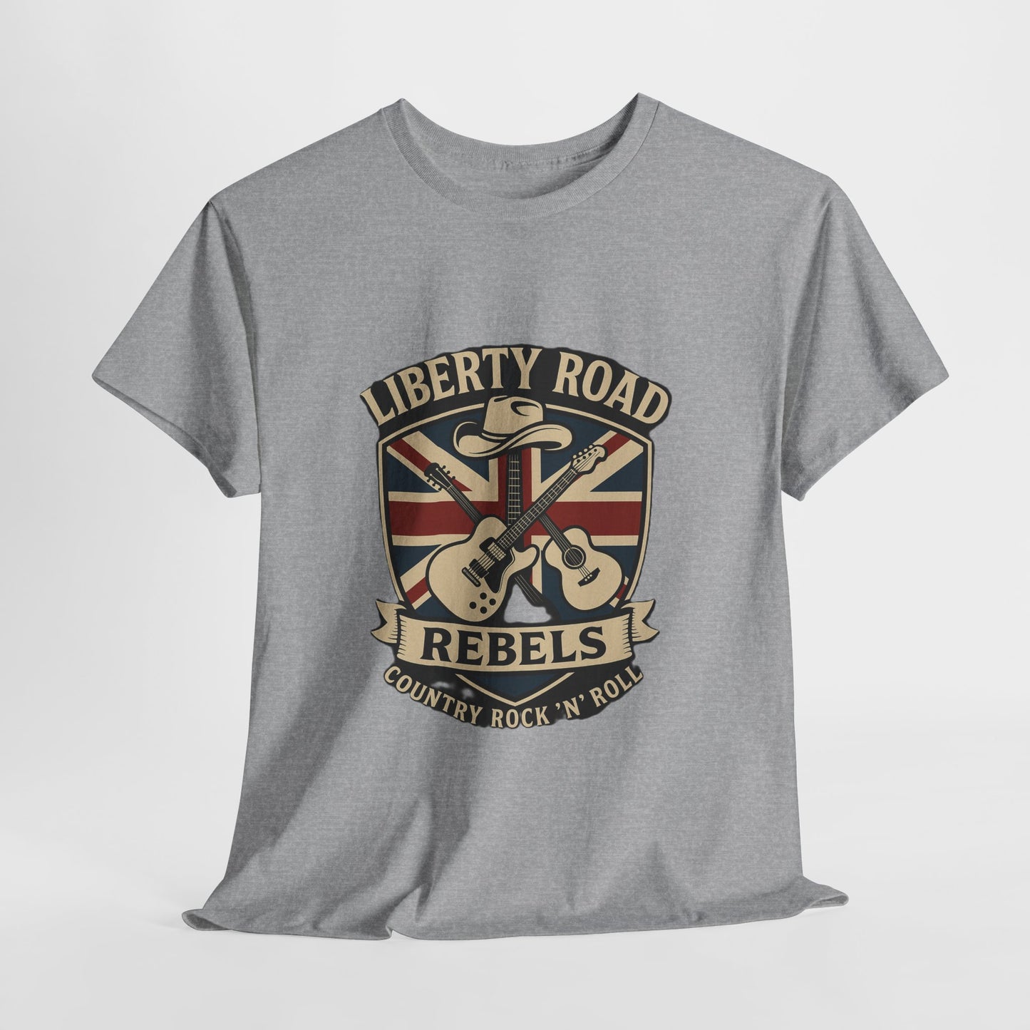 Liberty Road Rebels Britannia Rock 'n' Roll Rebels Tee Unisex Heavy Cotton T-Shirt