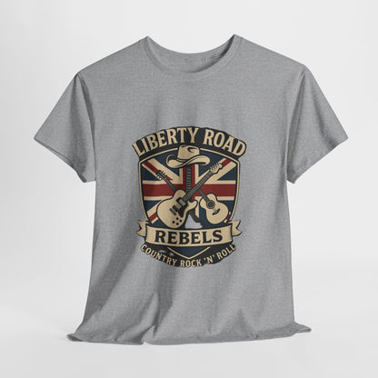 Liberty Road Rebels Britannia Rock 'n' Roll Rebels Tee Unisex Heavy Cotton T-Shirt