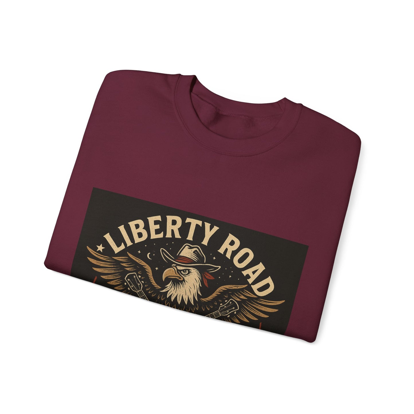 Liberty Road Rebels Vintage Americana Style Crewneck Sweatshirt