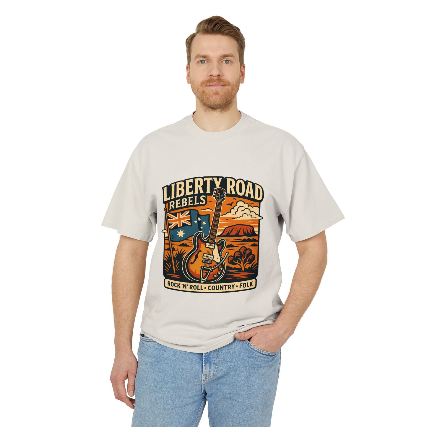 Liberty Road Rebels Australiana Vintage Tee Faded T-Shirt