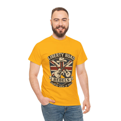 Liberty Road Rebels Britannia Rock 'n' Roll Rebels Tee Unisex Heavy Cotton T-Shirt