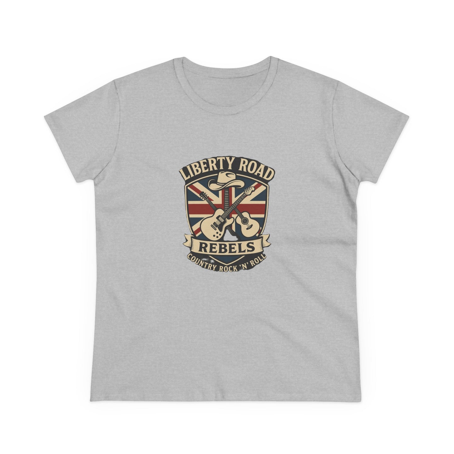 Liberty Road Rebels Britannia Women's Tee Vintage Style Cotton T-Shirt