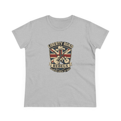 Liberty Road Rebels Britannia Women's Tee Vintage Style Cotton T-Shirt